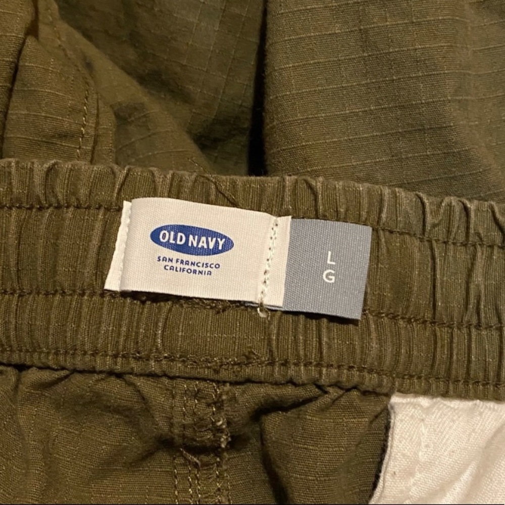 Old Navy Drawstring Green Cargo Pants Men's L Large